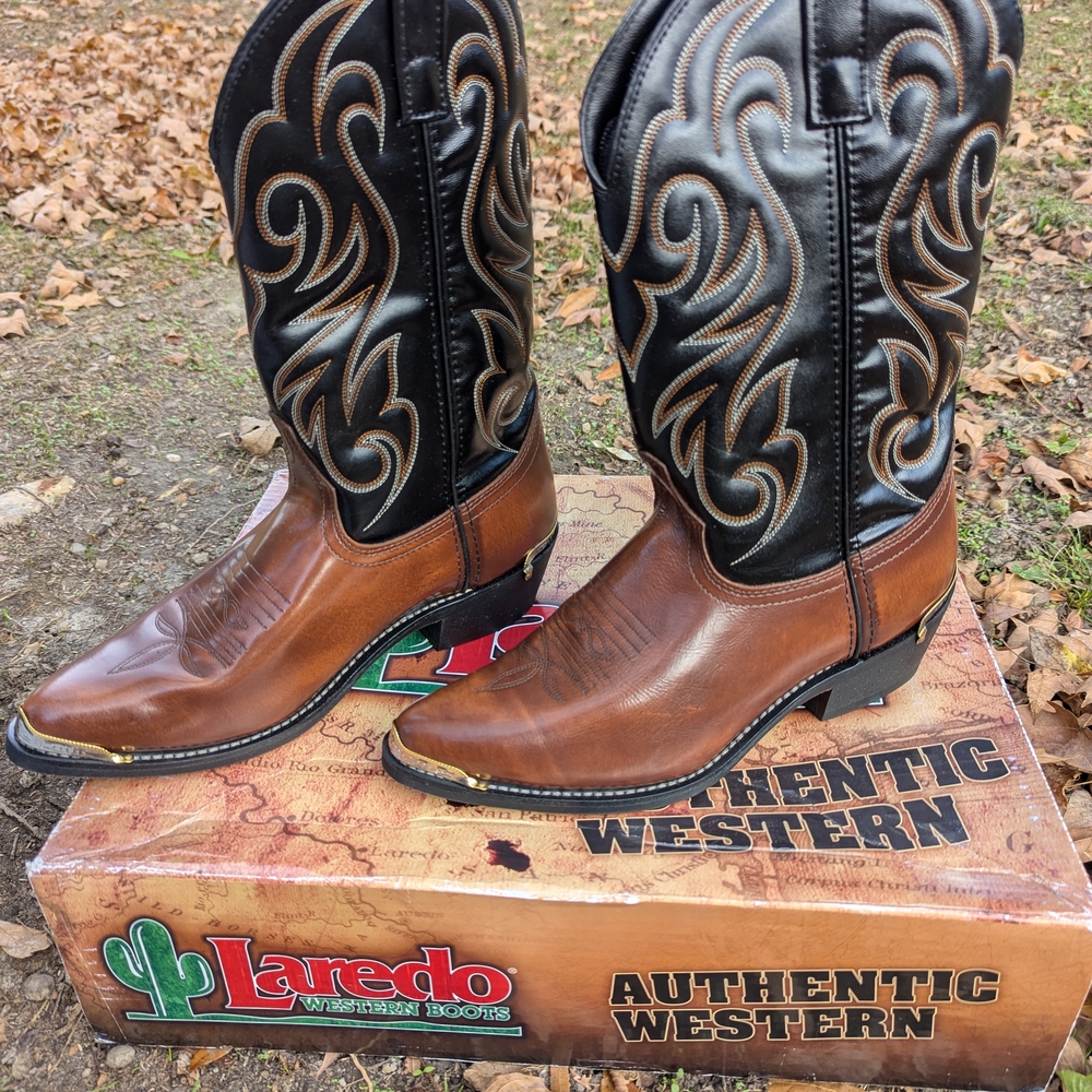 Laredo Men's Western Boots in Black and Brown